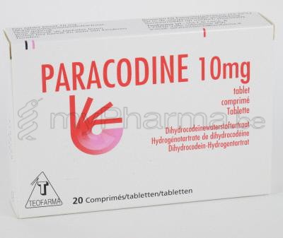 Pharmacie Meysen SPRL 3990 Peer PARACODINE 10 MG 20 COMP   0123828 