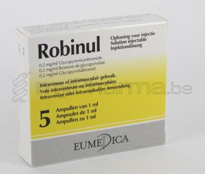 Pharmacie Meysen SPRL 3990 Peer : Home > ROBINUL 0,2MG/1ML 5 AMP